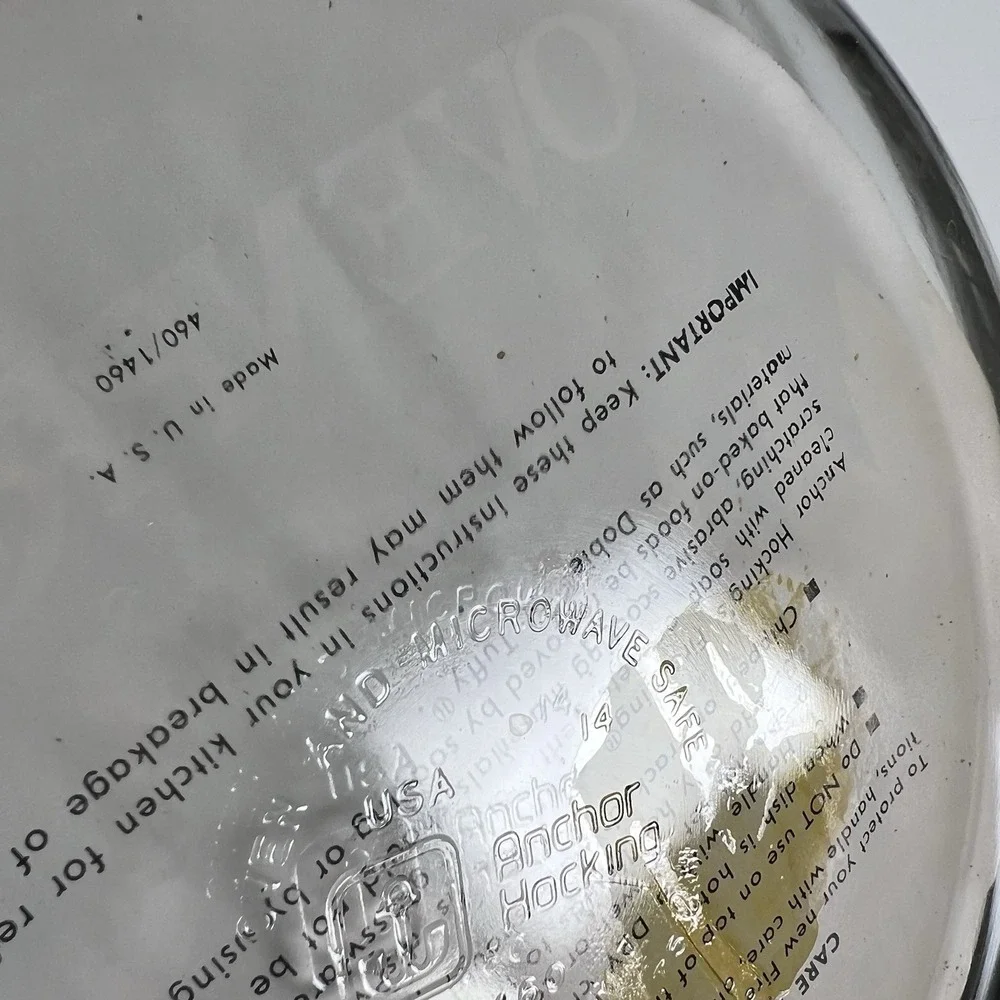 Fire‎ King Ovenproof Anchor Hocking Pie Plate 9 Clear Dish 0.75 Quart